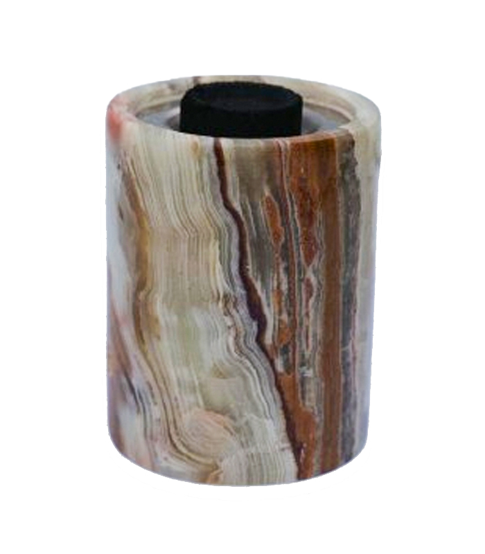 Supporto per carbonio cilindrico onice - 10x7cm